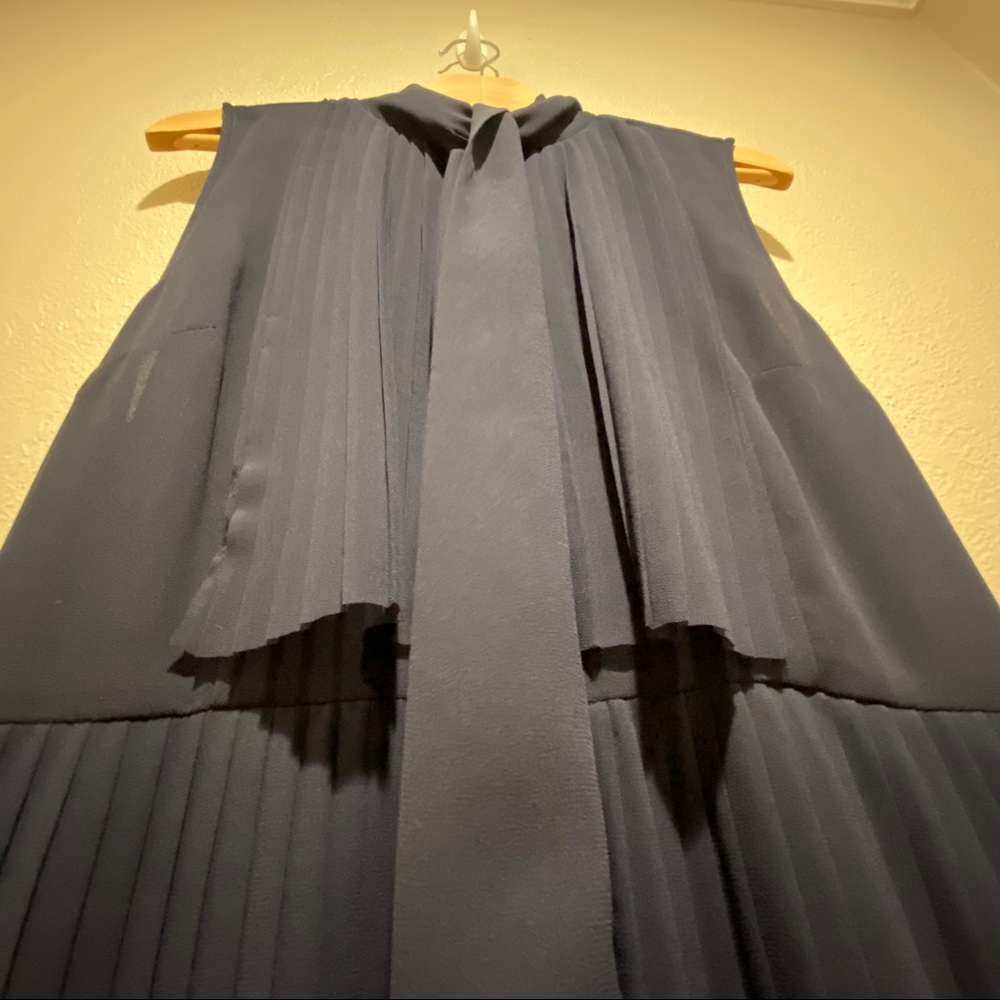 {Michael Kors} Pleated Blue Dress - Picture 6 of 14